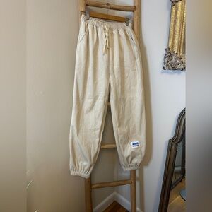 STONE ISLAND WOMENS CREAM CORDOROY JOGGERS RARE NWT!!!